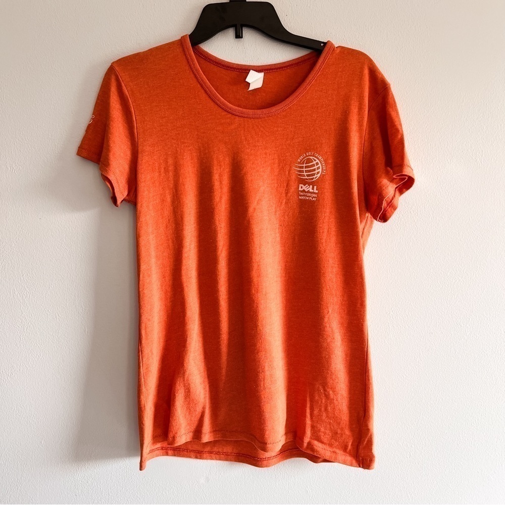 Dell Match Play World Golf Championship Womens Orange Cotton Short Sleeve Tee L